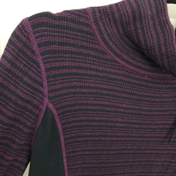 Prana Kelland Wool-Blend Long Sleeve Knit Sweater Dress S Burgundy (Black/Red) - Picture 7 of 16